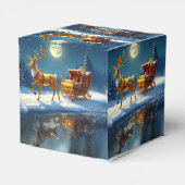 Reindeer Christmas Sleigh Holiday Favor Box フェイバーボックス (裏面サイド)