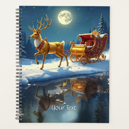 Reindeer Christmas Sleigh Holiday Planner プランナー手帳 (正面)