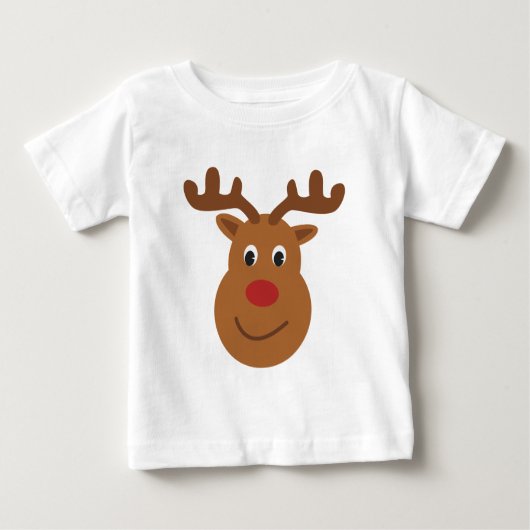 Reindeer Christmas T-shirt ベビーTシャツ (正面)