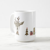Reindeer Coffee Mug | Holiday | 15 oz | Ceramic コーヒーマグカップ (正面左)