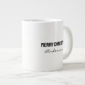  Reindeer coffee mugs cartoon cute typography ジャンボコーヒーマグカップ (正面右)