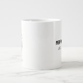  Reindeer coffee mugs cartoon cute typography ジャンボコーヒーマグカップ (正面)