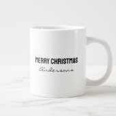  Reindeer coffee mugs cartoon cute typography ジャンボコーヒーマグカップ (右)