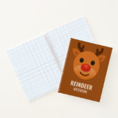 Reindeer College Notebook Graph – Cute Christmas ノートブック (内部)