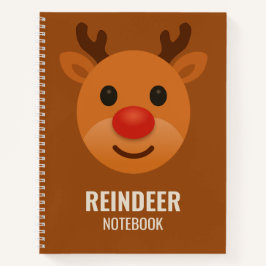 Reindeer College Ruled Notebook – Cute Christmas ノートブック