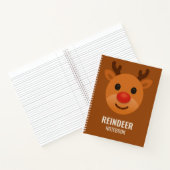 Reindeer College Ruled Notebook – Cute Christmas ノートブック (内部)