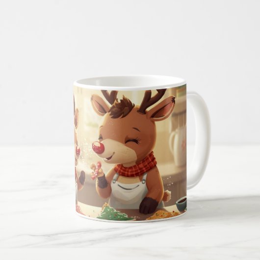 “Reindeer Cookie Magic Mug” コーヒーマグカップ (正面右)