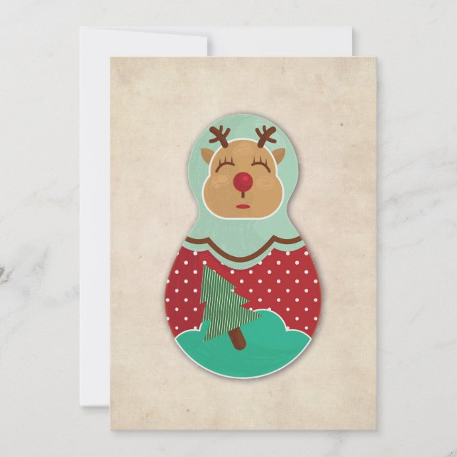 Reindeer,Deer, Russian doll, Babushka, Matroshka (正面)