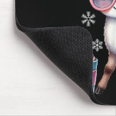 Reindeer Drinking Hot Chocolate Bougie Women Girls マウスパッド (コーナー)