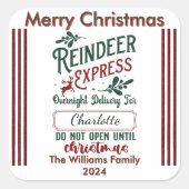 Reindeer Express: Cheerful Holiday Fun! スクエアシール (正面)
