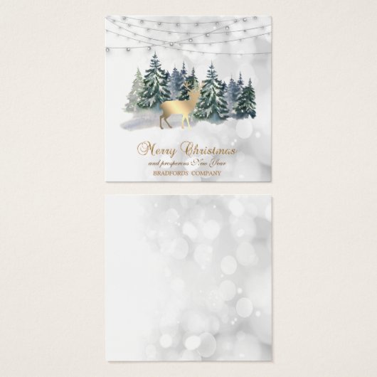 Reindeer,Forest,String Lights Bokeh Company  (正面&裏面)