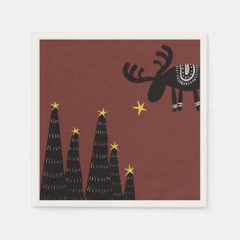 Reindeer found the star スタンダードカクテルナプキン