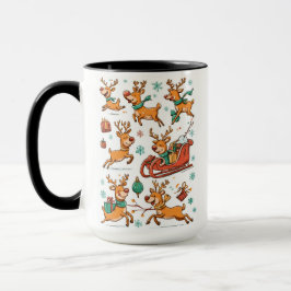 Reindeer Games – Christmas Cartoon Mug マグカップ