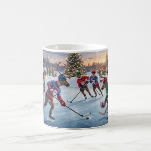 Reindeer Hockey, Coffee Mug コーヒーマグカップ (中央)