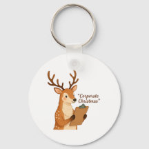 Reindeer holding clipboard & Corporate Christmas