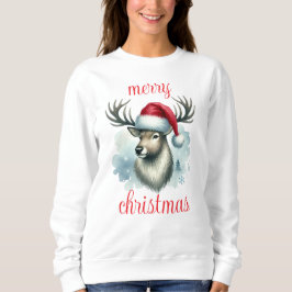 Reindeer hoodie christmas スウェットシャツ