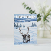 Reindeer in Lapland Finland Travel ポストカード (スタンド正面)