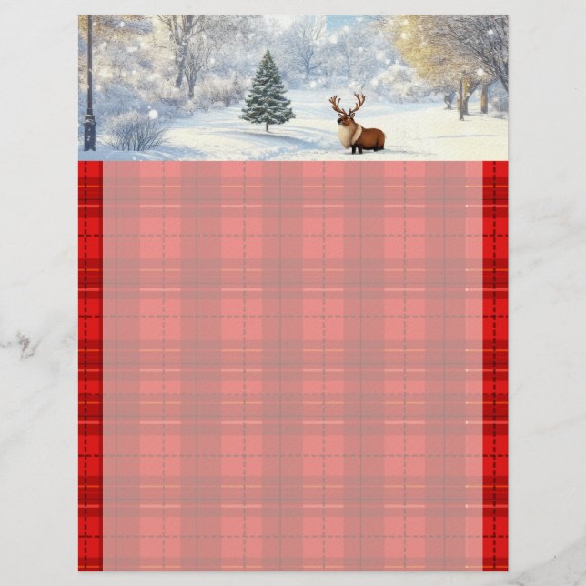 Reindeer in the winter レターヘッド (正面)