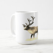 Reindeer in winter day コーヒーマグカップ (正面左)