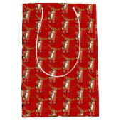Reindeer Jazz Wrapping Paper ミディアムペーパーバッグ (正面)