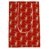 Reindeer Jazz Wrapping Paper ミディアムペーパーバッグ (裏面)