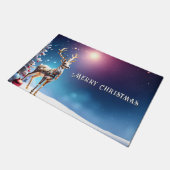 Reindeer Jewels Christmas Holiday Doormat ドアマット (アングル)