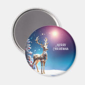Reindeer Jewels Christmas Holiday Magnet マグネット (正面/裏面)