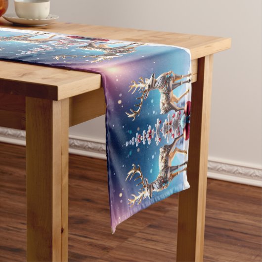 Reindeer Jewels Christmas Holiday Table Runner ミディアムテーブルランナー (インサイチュ)
