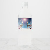 Reindeer Jewels Holiday Water Bottle Label ペットボトルラベル (正面)