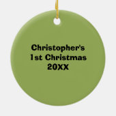 Reindeer Lightsカスタマイズ可能な写真オーナメント セラミックオーナメント (裏面)