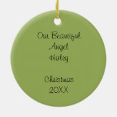 Reindeer Lightsカスタマイズ可能な写真オーナメント セラミックオーナメント (裏面)