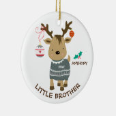 Reindeer Little Brother Christmas Ornament セラミックオーナメント (右)