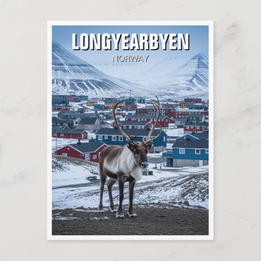 Reindeer Longyearbyen Svalbard Norway ポストカード (正面)