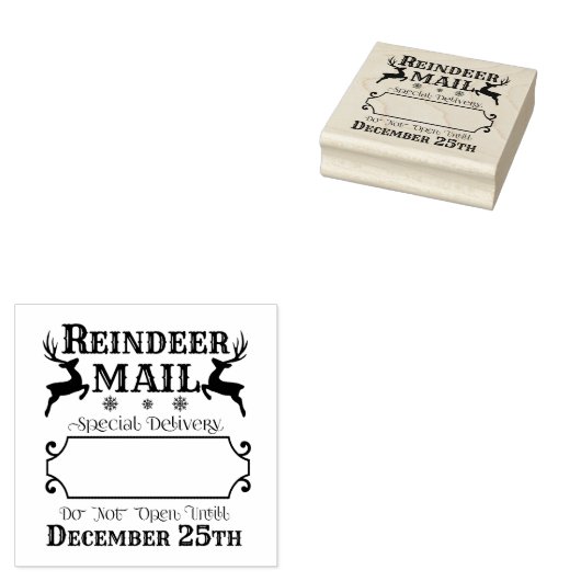 Reindeer Mail Special Delivery ラバースタンプ (押印)