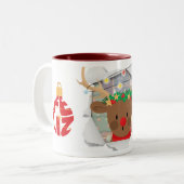 Reindeer Mug For Gifting ツートーンマグカップ (正面左)