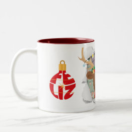 Reindeer Mug For Gifting ツートーンマグカップ