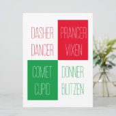 REINDEER NAMES 6.5x8.75フラットカード シーズンカード (スタンド正面)