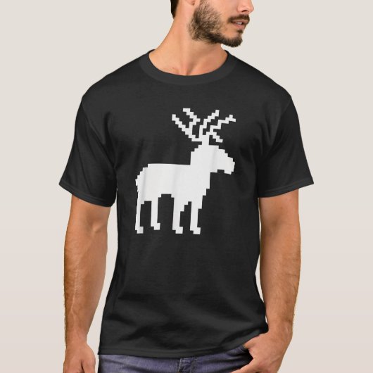 Reindeer norwegian pattern tシャツ (正面)