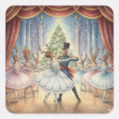 Reindeer Nutcracker Ballet, Stickers スクエアシール (正面)