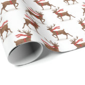 Reindeer Parade Christmas Wrapping Paper ラッピングペーパー (ロールコーナー)