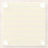 Reindeer Pattern Glass Coaster (Set) Luxury ガラスコースター (裏面)