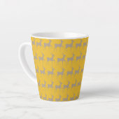 Reindeer Pattern Latte Mug - Mustard Yellow Christ カフェラテマグ (左アングル)
