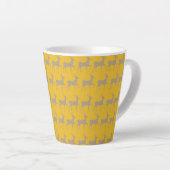 Reindeer Pattern Latte Mug - Mustard Yellow Christ カフェラテマグ (右アングル)