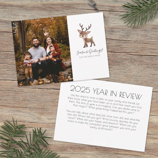 Reindeer Photo Christmas Card シーズンカード