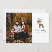 Reindeer Photo Christmas Card シーズンカード (正面)