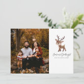 Reindeer Photo Christmas Card シーズンカード (スタンド正面)