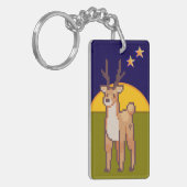 Reindeer, Pixelart, Pixel Art  キーホルダー (正面左)