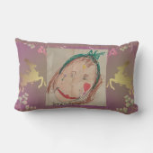 Reindeer Purple w/Photo Throw Pillow ランバークッション (裏面)