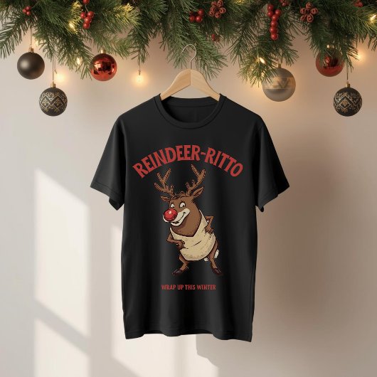 Reindeer-rito – Funny Christmas Burrito Pun トライブレンドTシャツ