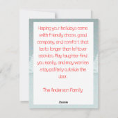 Reindeer Rudolph christmas fun wishes Postcard シーズンカード (裏面)